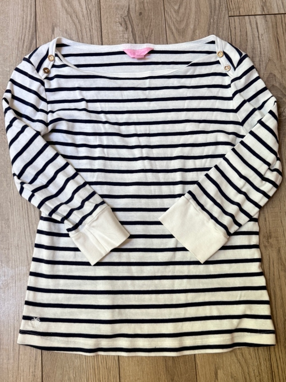 LilllyPulitzer Cotton Boatneck Nautical top size S